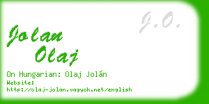 jolan olaj business card