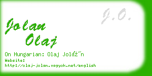 jolan olaj business card